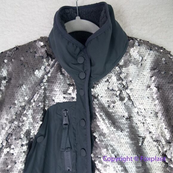 New! Free People Hit The Slopes Sequin Jacket, size S - Picture 7 of 16